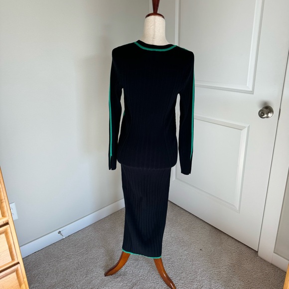 Daily Practice by Anthropologie Long-Sleeve Sporty Sweater Dress Black Green - Picture 8 of 12